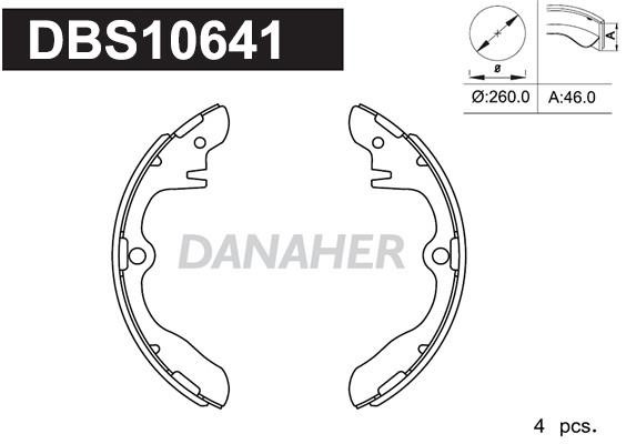 Danaher DBS10641 Brake shoe set DBS10641: Buy near me in Poland at 2407.PL - Good price!
