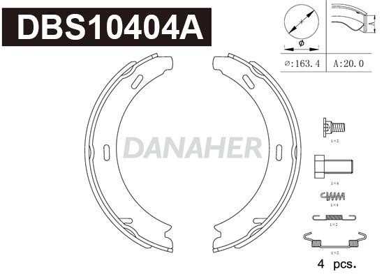 Danaher DBS10404A Parking brake shoes DBS10404A: Buy near me in Poland at 2407.PL - Good price!