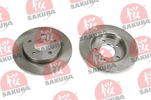 Sakura 605-30-3600 Rear brake disc, non-ventilated 605303600: Buy near me in Poland at 2407.PL - Good price!