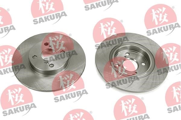 Sakura 605-20-3710 Rear brake disc, non-ventilated 605203710: Buy near me in Poland at 2407.PL - Good price!