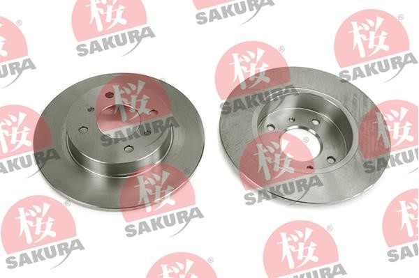 Sakura 605-10-4035 Rear brake disc, non-ventilated 605104035: Buy near me in Poland at 2407.PL - Good price!