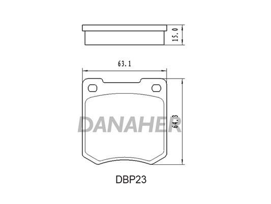 Danaher DBP23 Гальмівні колодки, комплект DBP23: Приваблива ціна - Купити у Польщі на 2407.PL!