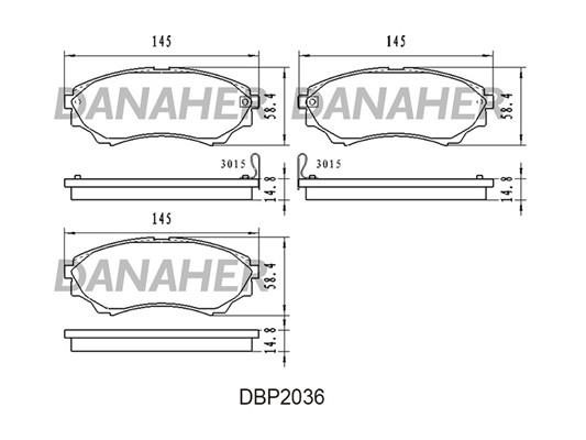 Danaher DBP2036 Тормозные колодки дисковые, комплект DBP2036: Купить в Польше - Отличная цена на 2407.PL!