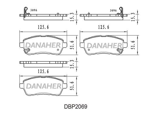 Danaher DBP2069 Тормозные колодки дисковые, комплект DBP2069: Отличная цена - Купить в Польше на 2407.PL!