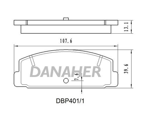 Danaher DBP401/1 Гальмівні колодки, комплект DBP4011: Приваблива ціна - Купити у Польщі на 2407.PL!