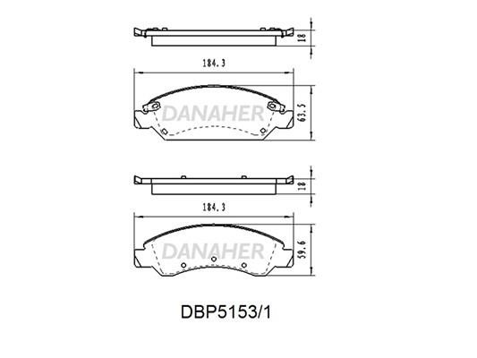 Danaher DBP5153/1 Тормозные колодки дисковые передние, комплект DBP51531: Отличная цена - Купить в Польше на 2407.PL!