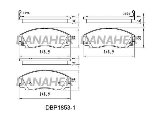 Danaher DBP1853/1 Тормозные колодки дисковые, комплект DBP18531: Купить в Польше - Отличная цена на 2407.PL!