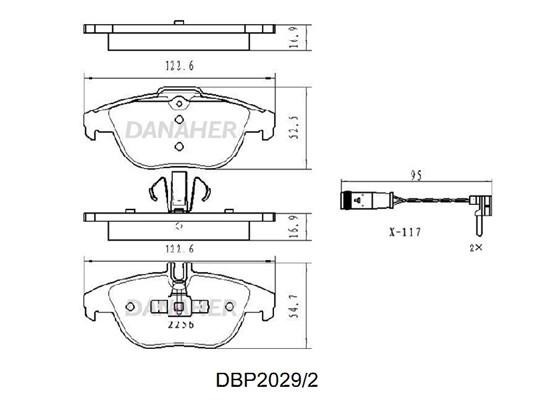 Danaher DBP2029/2 Тормозные колодки дисковые, комплект DBP20292: Отличная цена - Купить в Польше на 2407.PL!