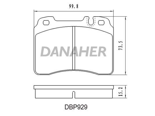 Danaher DBP929 Brake Pad Set, disc brake DBP929: Buy near me in Poland at 2407.PL - Good price!