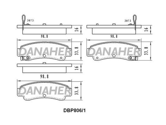 Danaher DBP806/1 Brake Pad Set, disc brake DBP8061: Buy near me in Poland at 2407.PL - Good price!