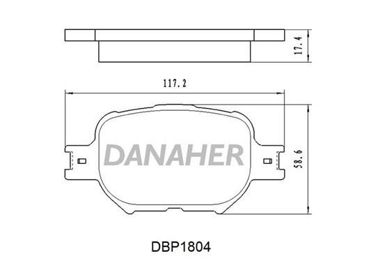 Danaher DBP1804 Brake Pad Set, disc brake DBP1804: Buy near me in Poland at 2407.PL - Good price!