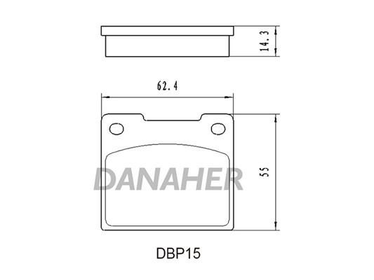 Danaher DBP15 Brake Pad Set, disc brake DBP15: Buy near me in Poland at 2407.PL - Good price!