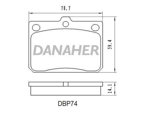 Danaher DBP74 Тормозные колодки дисковые, комплект DBP74: Отличная цена - Купить в Польше на 2407.PL!