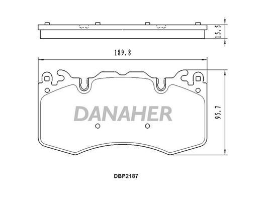 Danaher DBP2187 Тормозные колодки дисковые, комплект DBP2187: Отличная цена - Купить в Польше на 2407.PL!