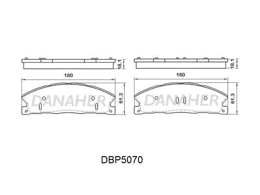 Danaher DBP5070 Scheibenbremsbeläge, Set DBP5070: Kaufen Sie zu einem guten Preis in Polen bei 2407.PL!