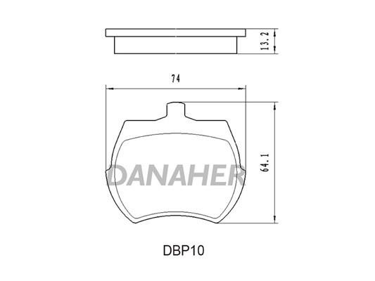 Danaher DBP10 Brake Pad Set, disc brake DBP10: Buy near me in Poland at 2407.PL - Good price!