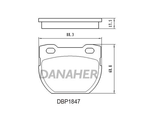 Danaher DBP1847 Гальмівні колодки, комплект DBP1847: Приваблива ціна - Купити у Польщі на 2407.PL!