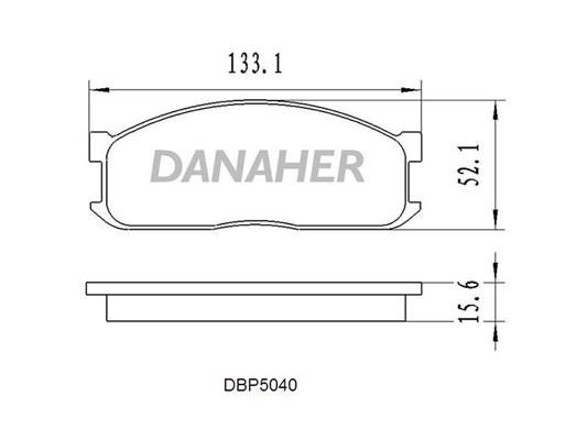 Danaher DBP5040 Front disc brake pads, set DBP5040: Buy near me in Poland at 2407.PL - Good price!