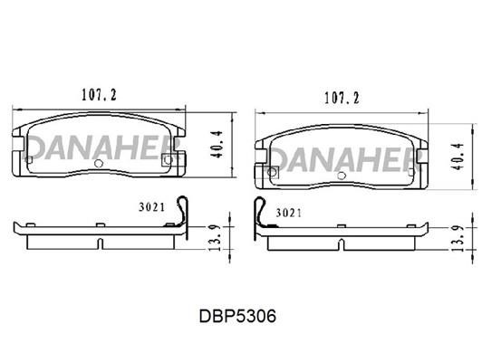 Danaher DBP5306 Brake Pad Set, disc brake DBP5306: Buy near me in Poland at 2407.PL - Good price!