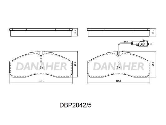 Danaher DBP2042/5 Brake Pad Set, disc brake DBP20425: Buy near me in Poland at 2407.PL - Good price!