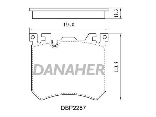 Danaher DBP2287 Гальмівні колодки, комплект DBP2287: Купити у Польщі - Добра ціна на 2407.PL!