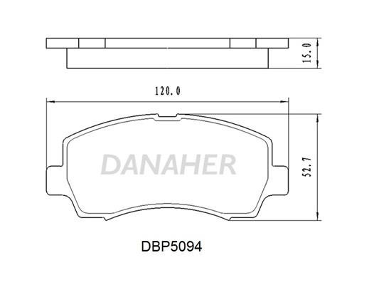 Danaher DBP5094 Front disc brake pads, set DBP5094: Buy near me in Poland at 2407.PL - Good price!