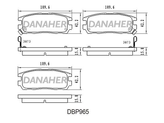 Danaher DBP965 Тормозные колодки дисковые, комплект DBP965: Отличная цена - Купить в Польше на 2407.PL!