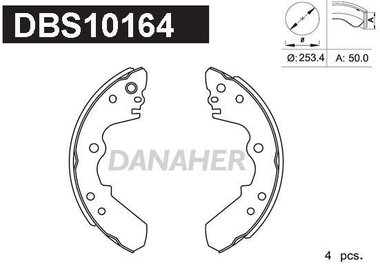 Danaher DBS10164 Brake shoe set DBS10164: Buy near me in Poland at 2407.PL - Good price!