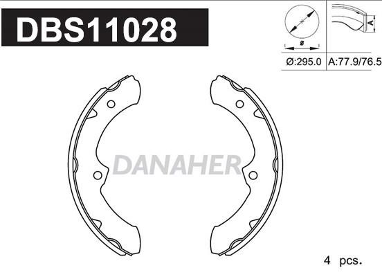 Danaher DBS11028 Колодки тормозные барабанные, комплект DBS11028: Отличная цена - Купить в Польше на 2407.PL!