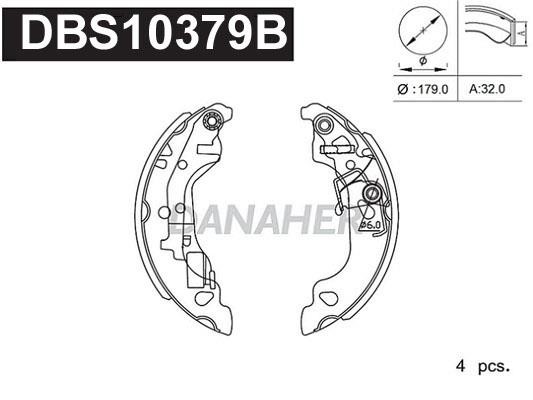 Danaher DBS10379B Brake shoe set DBS10379B: Buy near me at 2407.PL in Poland at an Affordable price!