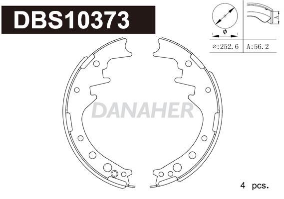Danaher DBS10373 Колодки гальмівні барабанні, комплект DBS10373: Приваблива ціна - Купити у Польщі на 2407.PL!