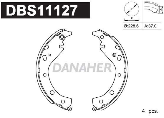 Danaher DBS11127 Колодки гальмівні барабанні, комплект DBS11127: Приваблива ціна - Купити у Польщі на 2407.PL!