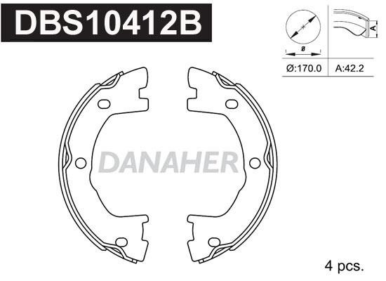 Danaher DBS10412B Колодки тормозные стояночного тормоза DBS10412B: Отличная цена - Купить в Польше на 2407.PL!