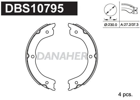 Danaher DBS10795 Колодки гальмівні стояночного гальма DBS10795: Приваблива ціна - Купити у Польщі на 2407.PL!