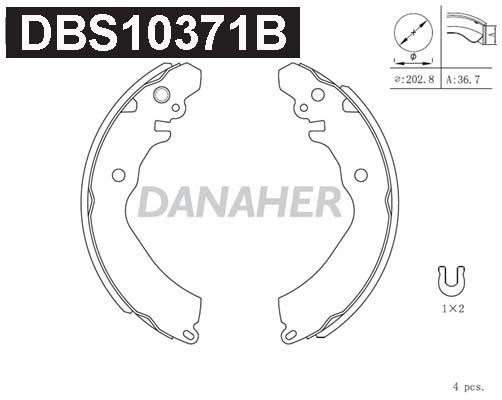 Danaher DBS10371B Колодки гальмівні барабанні, комплект DBS10371B: Приваблива ціна - Купити у Польщі на 2407.PL!