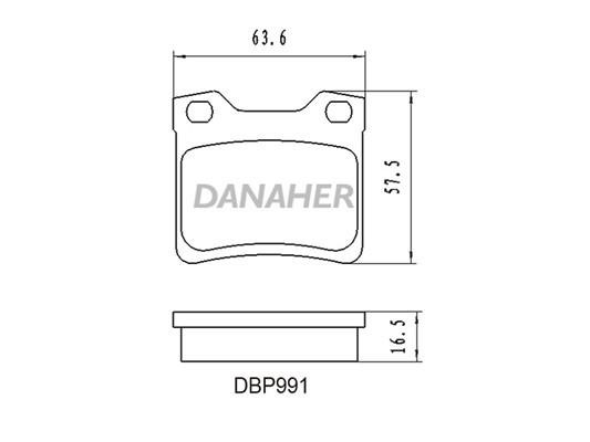 Danaher DBP991 Brake Pad Set, disc brake DBP991: Buy near me in Poland at 2407.PL - Good price!