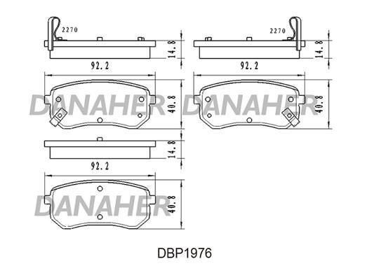 Danaher DBP1976 Тормозные колодки дисковые, комплект DBP1976: Отличная цена - Купить в Польше на 2407.PL!