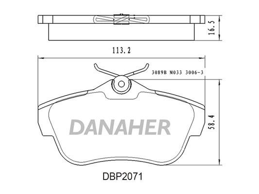 Danaher DBP2071 Тормозные колодки дисковые, комплект DBP2071: Отличная цена - Купить в Польше на 2407.PL!