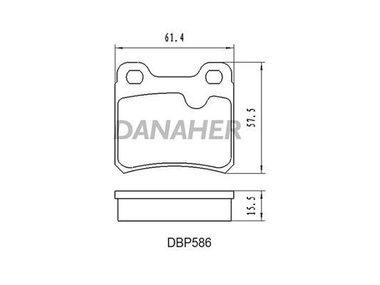 Danaher DBP586 Klocki hamulcowe, zestaw DBP586: Dobra cena w Polsce na 2407.PL - Kup Teraz!