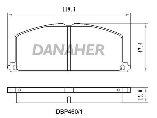 Danaher DBP460/1 Гальмівні колодки, комплект DBP4601: Приваблива ціна - Купити у Польщі на 2407.PL!