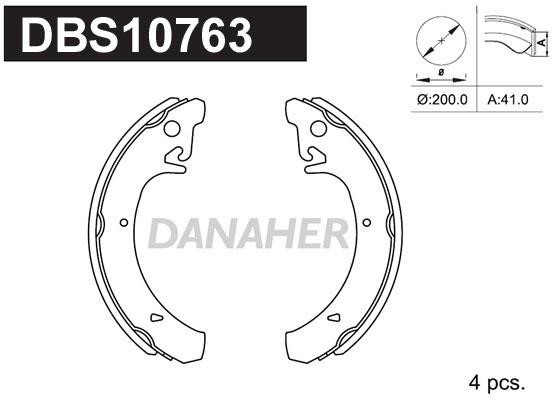 Danaher DBS10763 Колодки тормозные барабанные, комплект DBS10763: Купить в Польше - Отличная цена на 2407.PL!