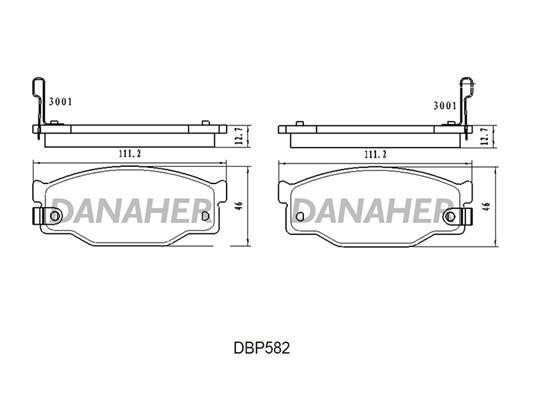 Danaher DBP582 Brake Pad Set, disc brake DBP582: Buy near me in Poland at 2407.PL - Good price!