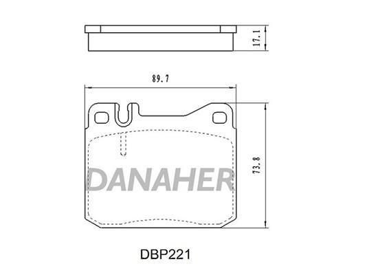 Danaher DBP221 Гальмівні колодки, комплект DBP221: Приваблива ціна - Купити у Польщі на 2407.PL!