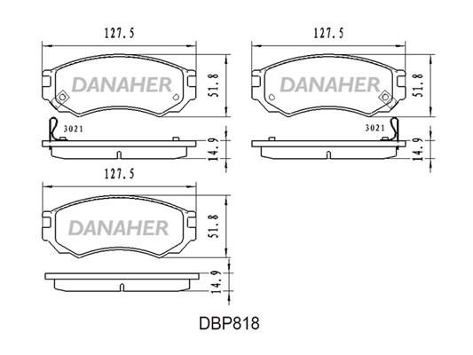 Danaher DBP818 Тормозные колодки дисковые, комплект DBP818: Купить в Польше - Отличная цена на 2407.PL!