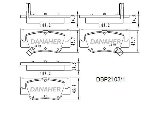 Danaher DBP2103/1 Тормозные колодки дисковые, комплект DBP21031: Отличная цена - Купить в Польше на 2407.PL!