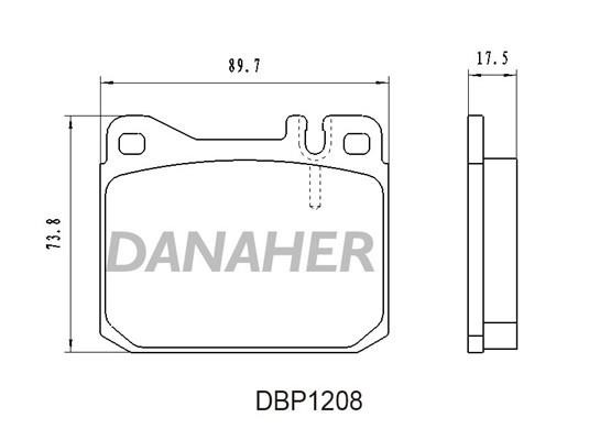 Danaher DBP1208 Гальмівні колодки, комплект DBP1208: Приваблива ціна - Купити у Польщі на 2407.PL!