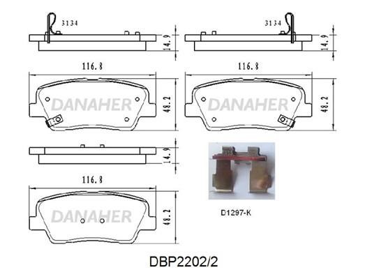 Danaher DBP2202/2 Scheibenbremsbeläge, Set DBP22022: Kaufen Sie zu einem guten Preis in Polen bei 2407.PL!