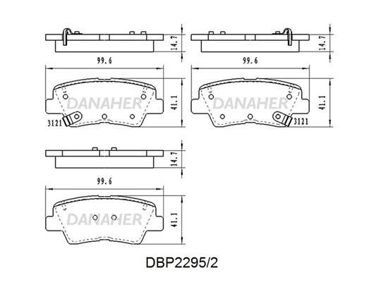 Danaher DBP2295/2 Scheibenbremsbeläge hinten eingestellt DBP22952: Kaufen Sie zu einem guten Preis in Polen bei 2407.PL!