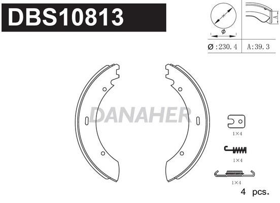 Danaher DBS10813 Brake shoe set DBS10813: Buy near me in Poland at 2407.PL - Good price!