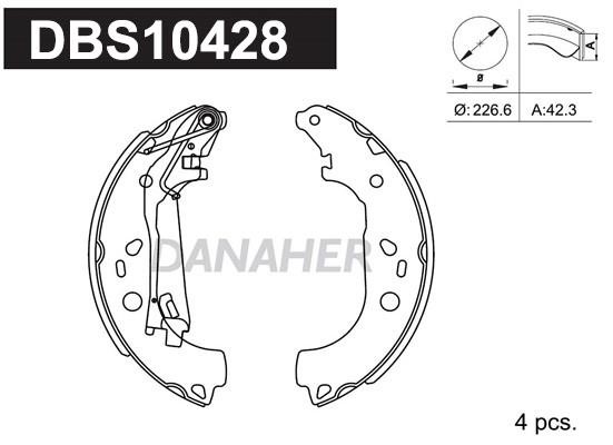 Danaher DBS10428 Brake shoe set DBS10428: Buy near me at 2407.PL in Poland at an Affordable price!